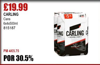 Bestway CARLING Cans 6x4x500ml offer