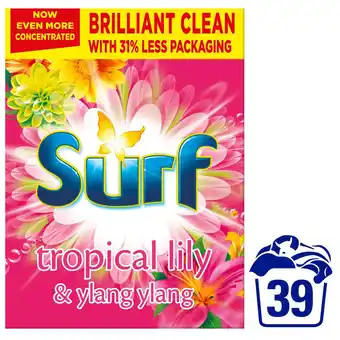 Tesco Surf tropical lily ylang ylang washing powder 39wsh 1950g offer