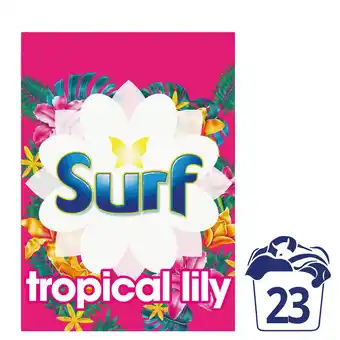 Tesco Surf tropical lily laundry washing powder 23w 1.15kg offer