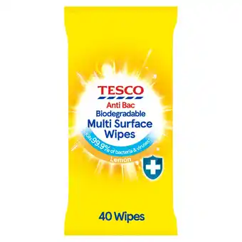 Tesco Tesco citrus antibacterial wipes 120s offer