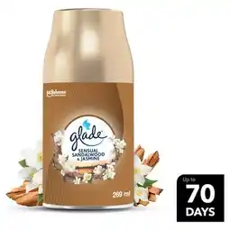 Tesco Glade automatic spray refil bali sandal wood & jasmine offer