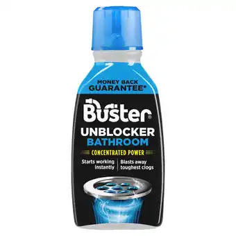 Tesco Buster bathroom plug unblocker 300ml offer