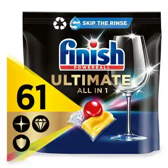 Tesco Finish ultimate all in one 61 lemon sparkle tablets 786.9g offer