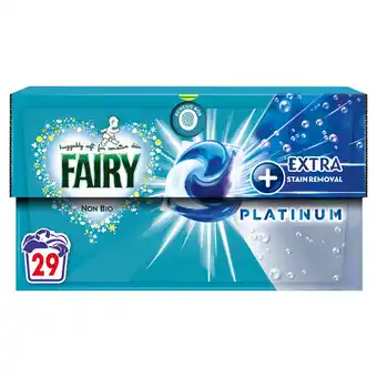 Tesco Fairy platinum non biological washing pods 29 washes 672.8g offer