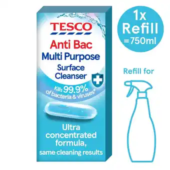Tesco Tesco antibacterial multi purpose cleaner refill 9ml offer