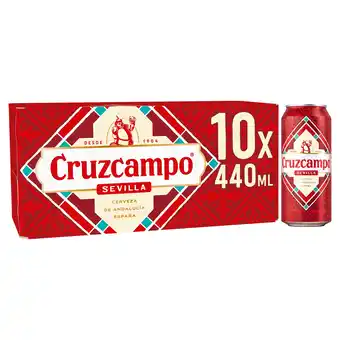 Tesco Cruzcampo sevilla lager beer 10x440ml cans offer