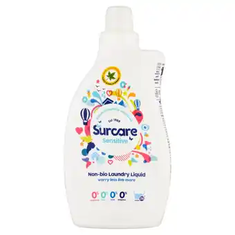 Tesco Surcare non biological laundry liquid 980ml offer