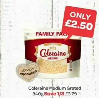 Spar Coleraine Medium Grated 340g offer