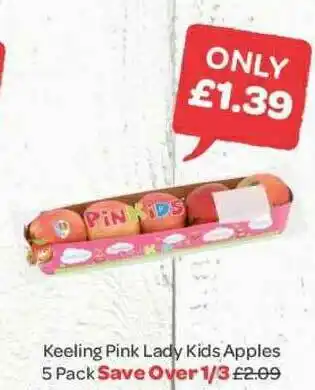 Spar Keeling Pink Lady Kids Apples 5 Pack offer