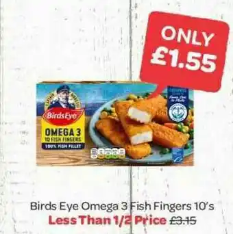 Spar Birds Eye Omega 3 Fish Fingers 10's offer
