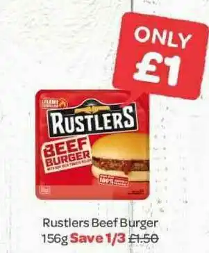 Spar Rustlers Beef Burger 156g offer