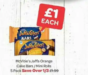 Spar McVitie's Jaffa Orange Cake Bars - Mini Rolls 5 Pack offer