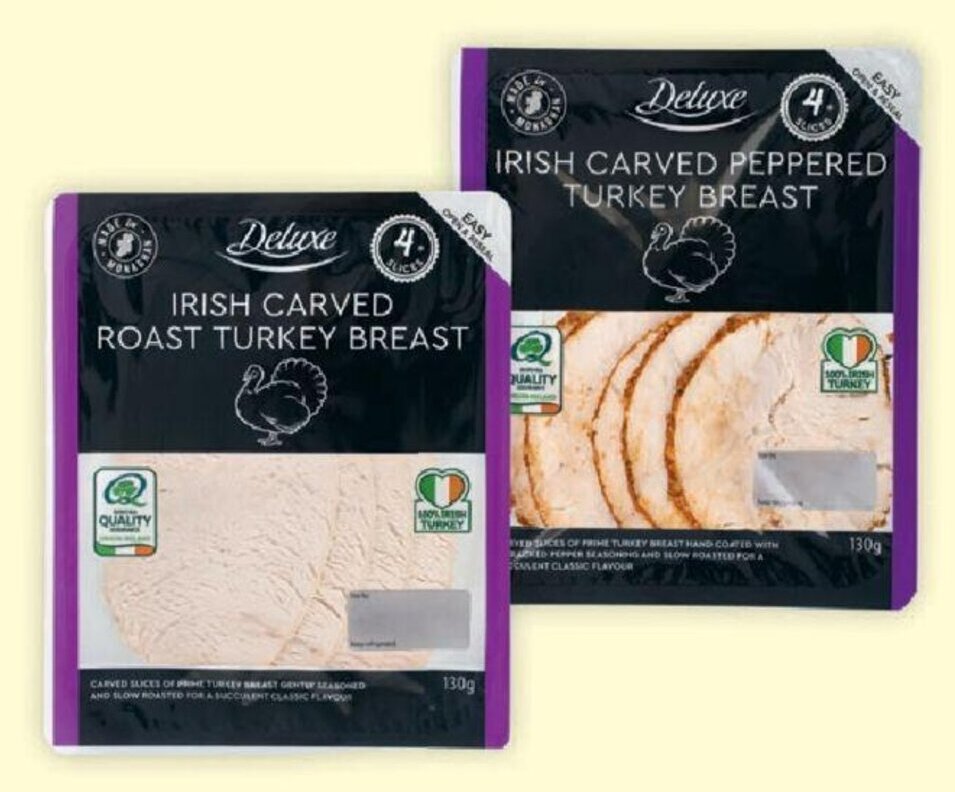 Deluxe XXL Turkey Breast Slices .Roast • Peppered 180g offer at Lidl
