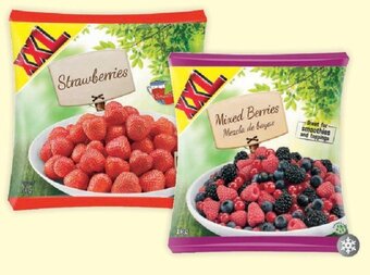 Lidl XXL Frozen Fruits • Mixed Berries • Strawberries 15% Cheaper 1kg offer