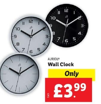 Lidl AURIOL® Wall Clock offer