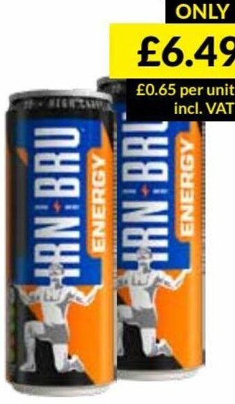 Musgrave MarketPlace 760963 Irn Bru Energy PMP 99P 12x330ml offer