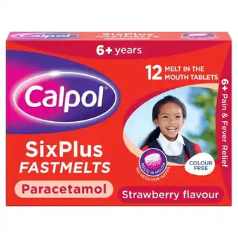 Morrisons Calpol 6+ years sugar free strawberry fastmelts paracetamol offer
