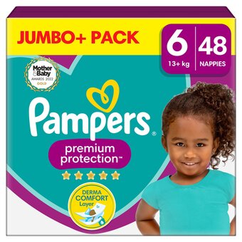 Tesco Pampers premium protection size 6, 48 nappies, jumbo+ pack offer