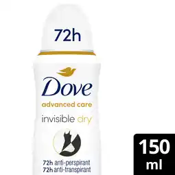 Tesco Dove invisible dry white freesia antiperspirant 150ml offer