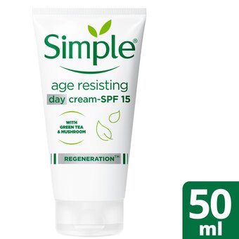 Tesco Simple age resisting day cream spf 15 50ml offer