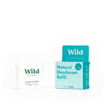 Tesco Wild fresh cotton & sea salt natural deodorant refill 40g offer