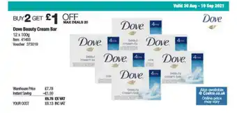 Costco Dove Beauty Cream Bar offer