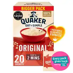 Morrisons Quaker oat so simple original family pack porridge offer
