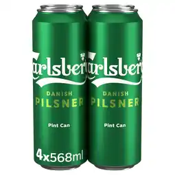 Tesco Carlsberg danish pilsner lager beer can 4x568ml offer