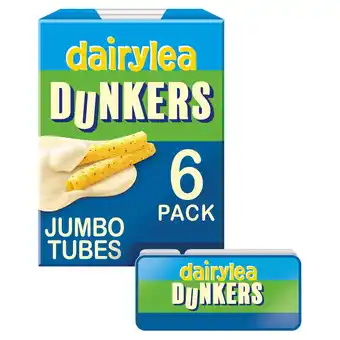Tesco Dairylea dunkers jumbo tubes cheese snacks 6 pack 6x41g offer