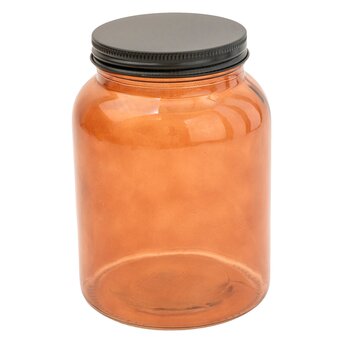 Tesco Candlelight amber storage jar small offer