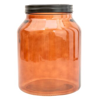 Tesco Candlelight amber storage jar large offer