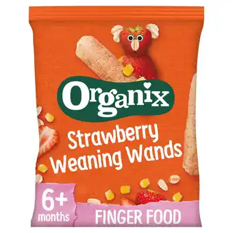 Tesco Organix strawberry weaning wands 25g offer
