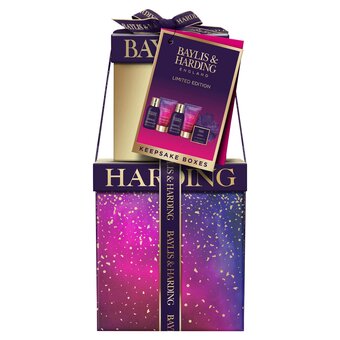 Tesco Baylis & harding midnight fig & pomegranate keepsake boxes gift set offer