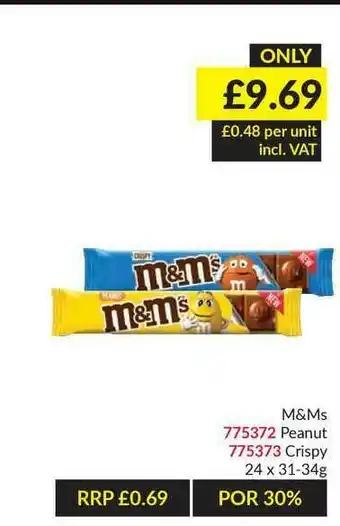 Musgrave MarketPlace M&Ms Peanut Or Crispy offer