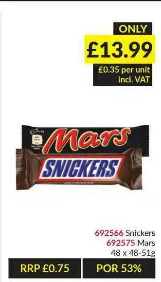 Musgrave MarketPlace Snickers Or Mars offer