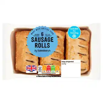 Sainsbury's Sainsbury's sausage rolls x6 360g offer
