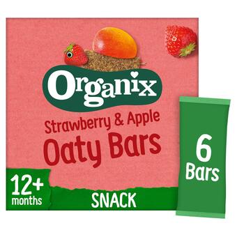 Sainsbury's Organix strawberry & apple oaty bars toddler snacks cereal bars multipack 12 months+ 6x30g offer