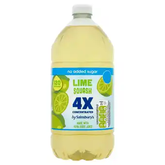 Sainsbury's Sainsbury's quadruple strength lime squash 1.5l offer