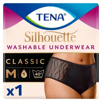 Sainsbury's Tena silhouette washable absorbent underwear classic black m offer