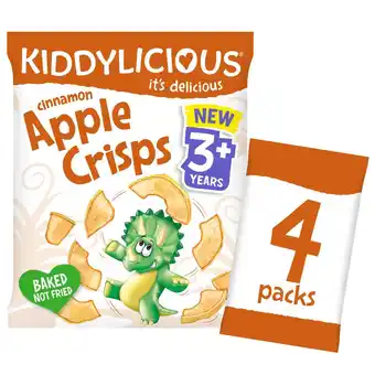 Sainsbury's Kiddylicious cinnamon apple crisps 3+ years 4x12g offer