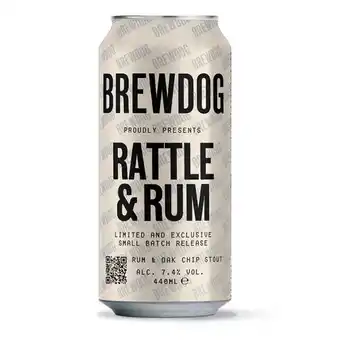 Sainsbury's Brewdog rattle & rum oak chip stout 440ml offer