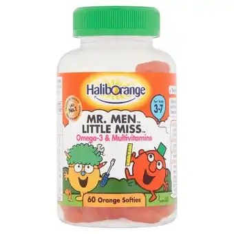 Sainsbury's Haliborange little miss inventor omega-3 & multivitamins softies for kids orange x60 offer