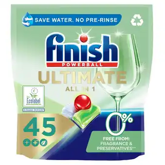 Sainsbury's Finish ultimate 0% dishwasher tablets x45 offer