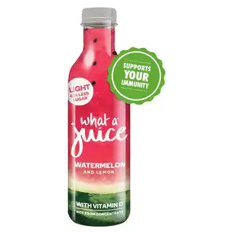 Sainsbury's What a juice - watermelon with lemon & vitamin d 750ml offer
