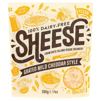 Sainsbury's Sheese grated mild cheddar style 200g offer