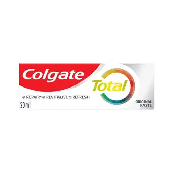 Sainsbury's Colgate total original travel size toothpaste 20ml offer