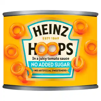 Sainsbury's Heinz no added sugar spaghetti hoops 205g offer