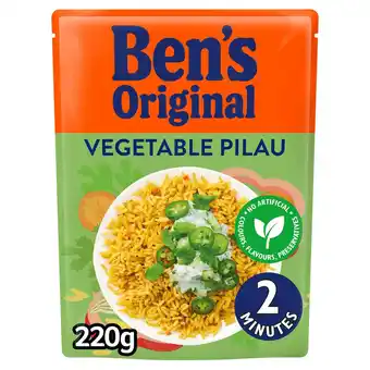 Sainsbury's Ben's original vegetable pilau microwave rice 220g offer