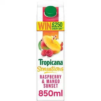 Sainsbury's Tropicana sensations raspberry & mango sunset juice 850ml offer