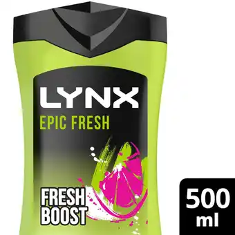 Sainsbury's Lynx grapefruit & tropical pineapple scent shower gel 500ml offer